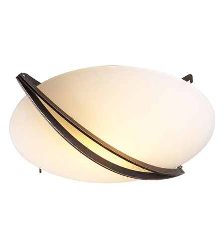 PLC Lighting Enzo Flush Mount in Oil Rubbed Bronze with Acid Frost Glass 21014-ORB photo