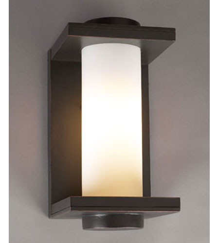 PLC Lighting Catalina Outdoor Wall Sconce in Oil Rubbed Bronze with Matte Opal Glass 31877/CFL-ORB photo