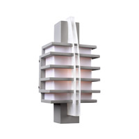 PLC Lighting Carre 1 Light Outdoor Wall Sconce in Silver 16602-SL photo thumbnail