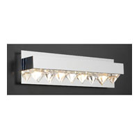 PLC Lighting Crysto Vanity in Polished Chrome with Clear Glass 18164-PC photo thumbnail
