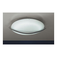 PLC Lighting Enzo Flush Mount in Satin Nickel with Acid Frost Glass 21015/CFL-SN photo thumbnail