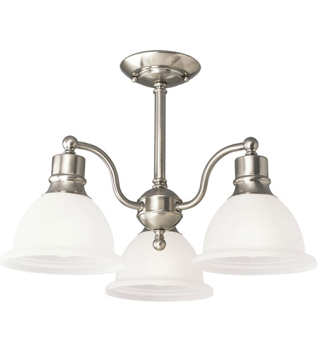 Progress P3663 09 Madison 3 Light 21 Inch Brushed Nickel Semi