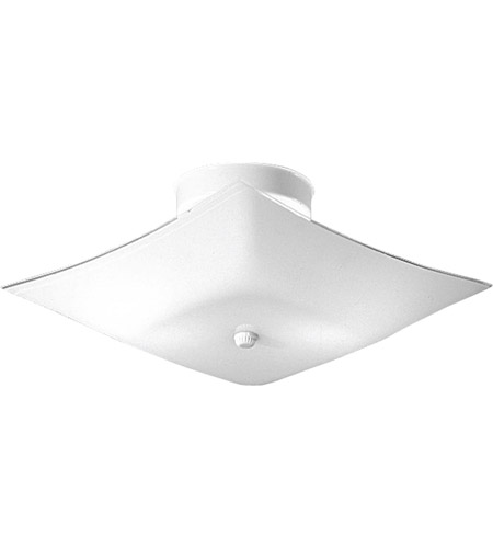Progress P4961 30 Square Glass 2 Light 12 Inch White Close To