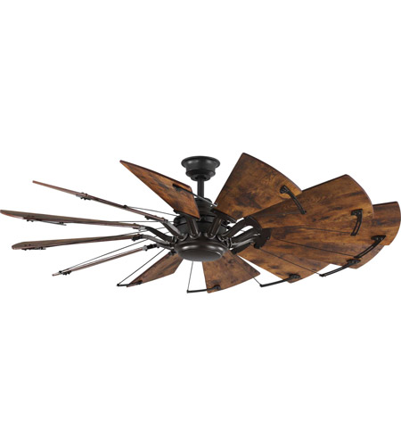 Progress P250000-129 Springer 60 inch Architectural Bronze with Distressed Walnut Blades Ceiling Fan photo