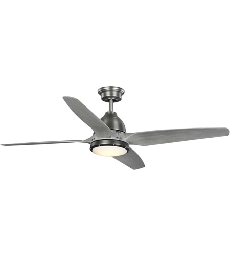 Progress P250009 081 30 Alleron 56 Inch Antique Nickel With Grey Weathered Wood Blades Ceiling Fan - Ceiling Light Fans Bunnings