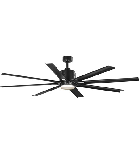 Vast 72 Inch Black Ceiling Fan Progress Led