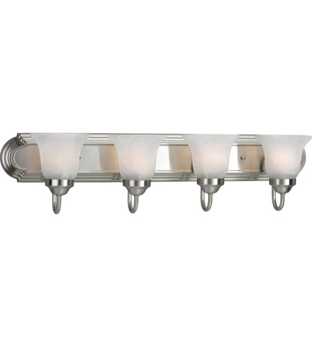 Brushed Nickel And Alabaster Glass Wall Sconce 4" X 24" 