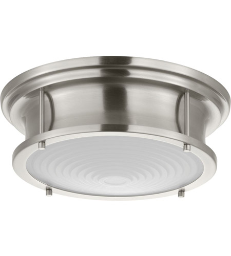 Progress P350113 009 30 Fresnel Lens Led 13 Inch Brushed Nickel Flush Mount Ceiling Light