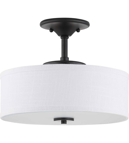 Progress P350134 143 30 Inspire Led Led 13 Inch Graphite Semi Flush Mount Ceiling Light