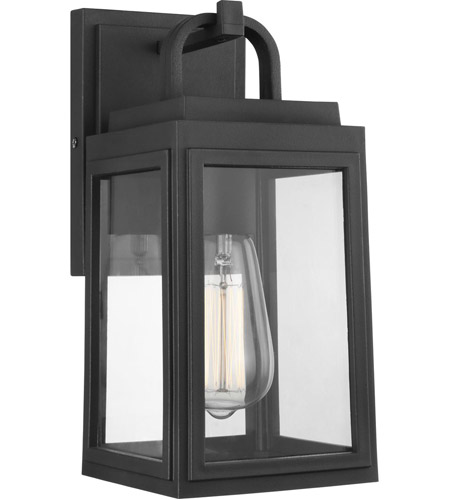 Grandbury 1 Light 12 inch Textured Black Outdoor Wall Lantern, with  DURASHIELD, Small