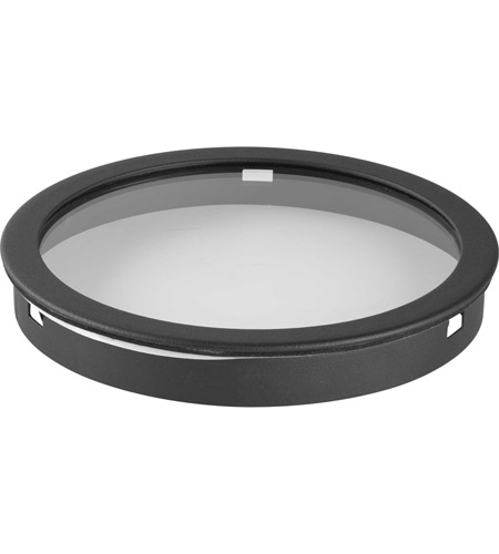 White Progress Lighting P8799-30 Top Cover Lenses for P5675 Cylinder Adapts Up/Down Fixtures for Wet Location Use Heat and Shatter-Resistant Clear Tempered Lens with Black Trim