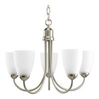 Progress P4441-09 Gather 5 Light 21 inch Brushed Nickel Chandelier Ceiling Light in Bulbs Not Included, Standard alternative photo thumbnail