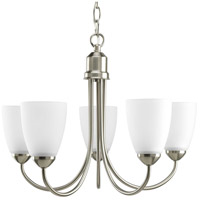 Progress P4441-09 Gather 5 Light 21 inch Brushed Nickel Chandelier Ceiling Light in Bulbs Not Included, Standard photo thumbnail