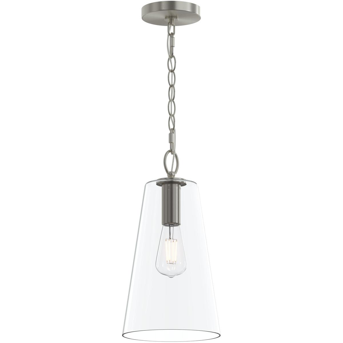 Progress P500511-009 Jheni 1 Light 8 inch Brushed Nickel Pendant Ceiling Light