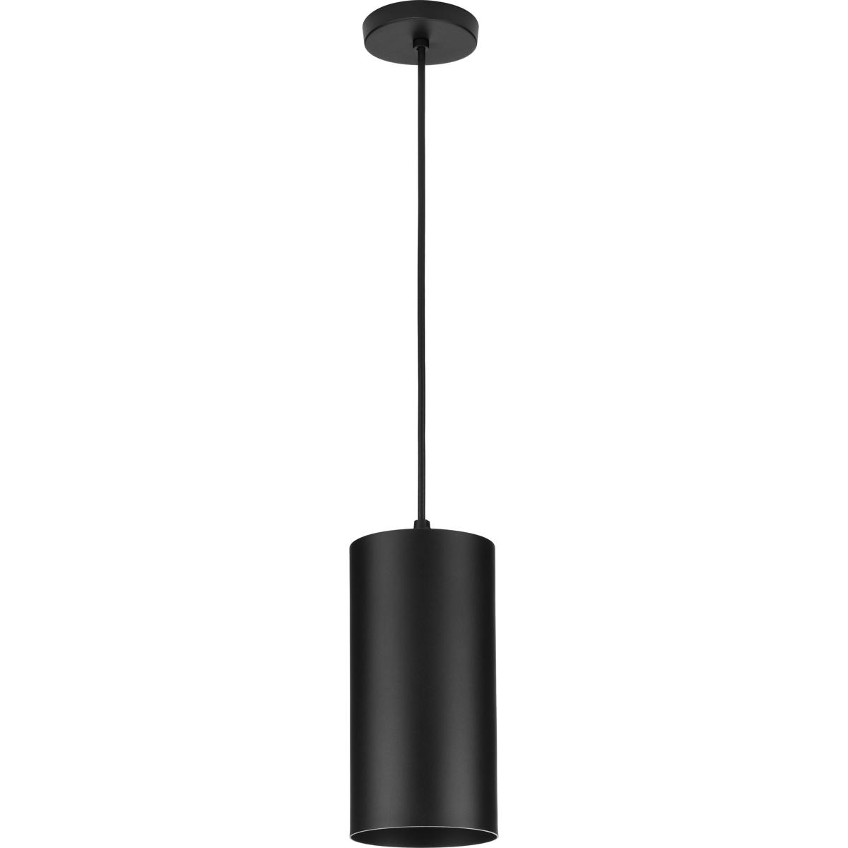 Progress P500356-031 CYL RNDS 1 Light 6 inch Black Outdoor Pendant