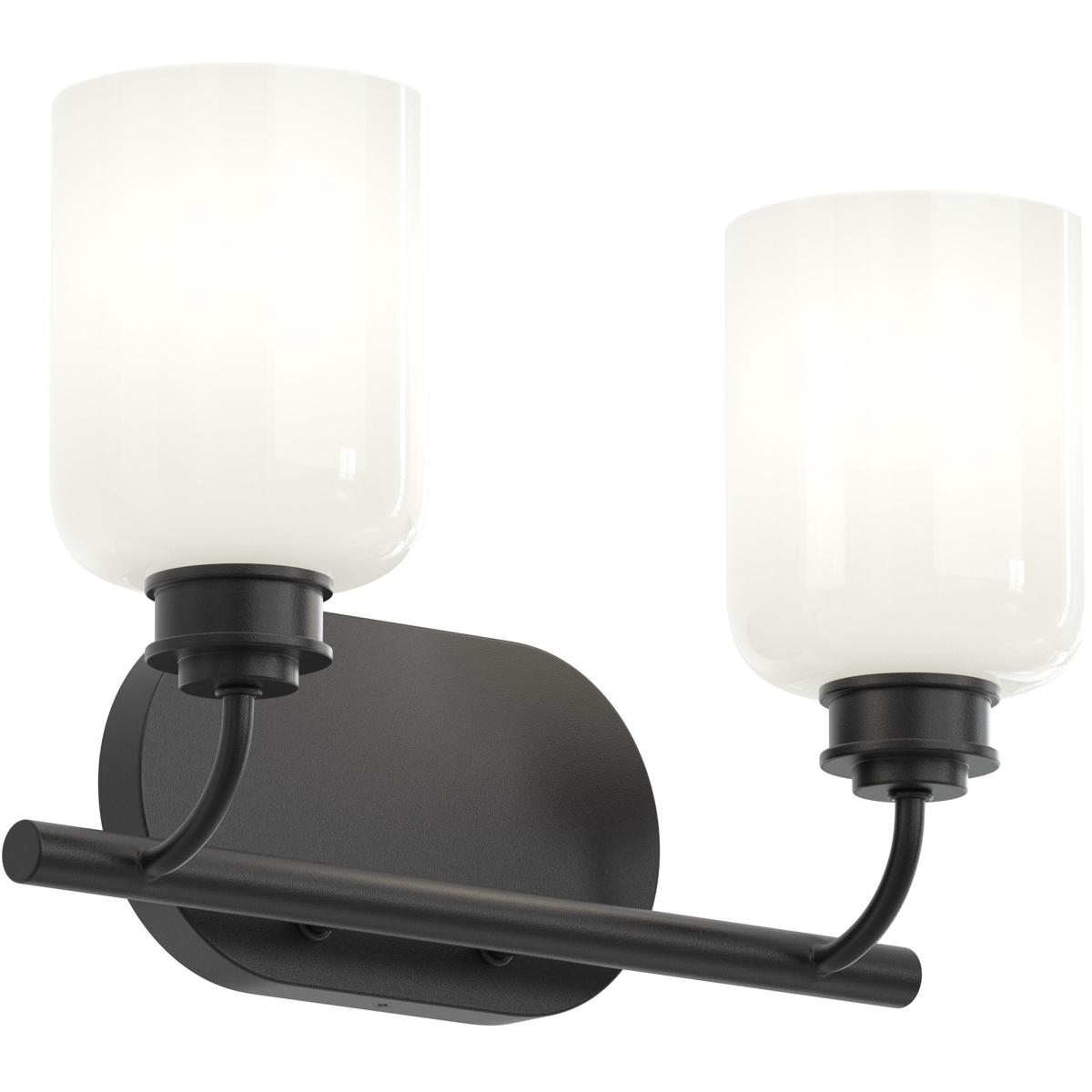 Progress P300578-31M Reines 2 Light 14.75 inch Matte Black Bath Vanity Wall Light
