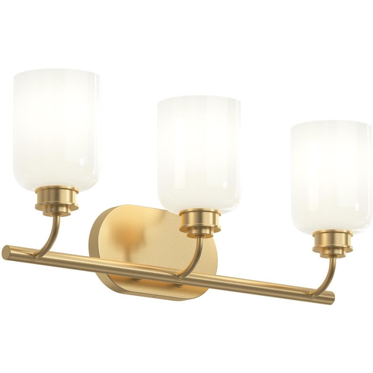 Progress P300579-191 Reines 3 Light 22.75 inch Brushed Gold Bath Vanity Wall Light