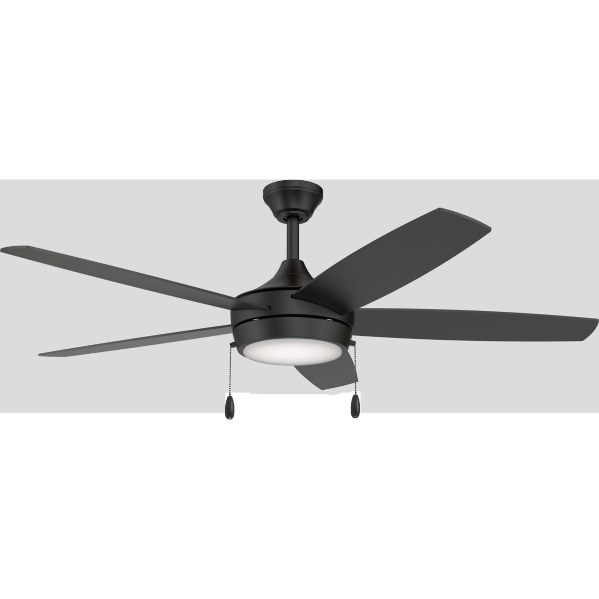 Progress P250125-31M-30 Nolyn V 52 inch Matte Black Ceiling Fans