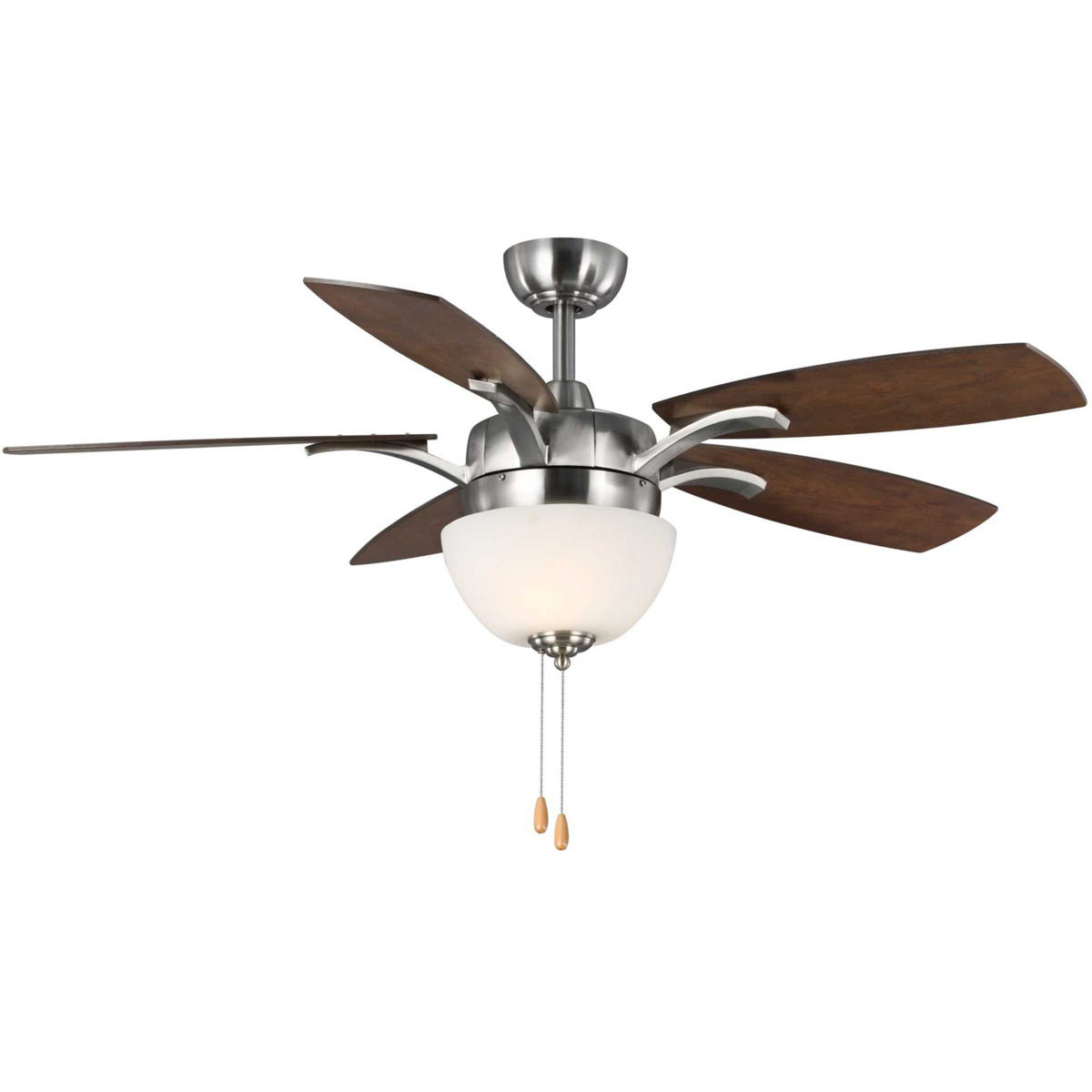 Progress P2598-09 Olson 52 inch Brushed Nickel with Classic Walnut/Medium Cherry Blades Ceiling Fan