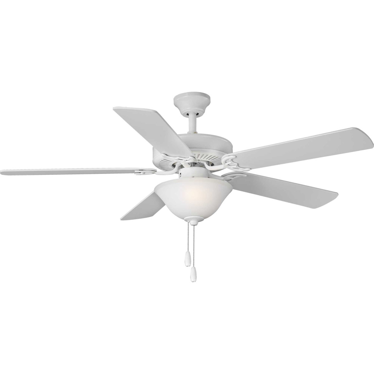 Progress P259930 Builder 52 inch White with WhiteWhite Blades Ceiling Fan