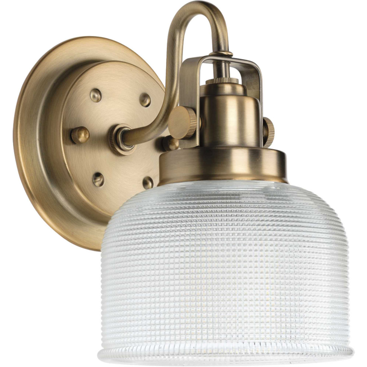 Progress P2989-163 Archie 1 Light 5.75 inch Vintage Brass Bath Vanity Wall Light