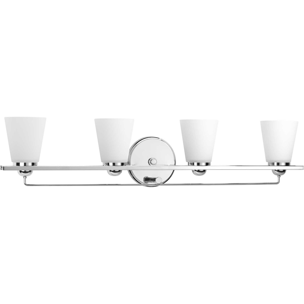 Progress P300003-015 Flight 4 Light 37 inch Polished Chrome Bath Vanity Wall Light, Design Series