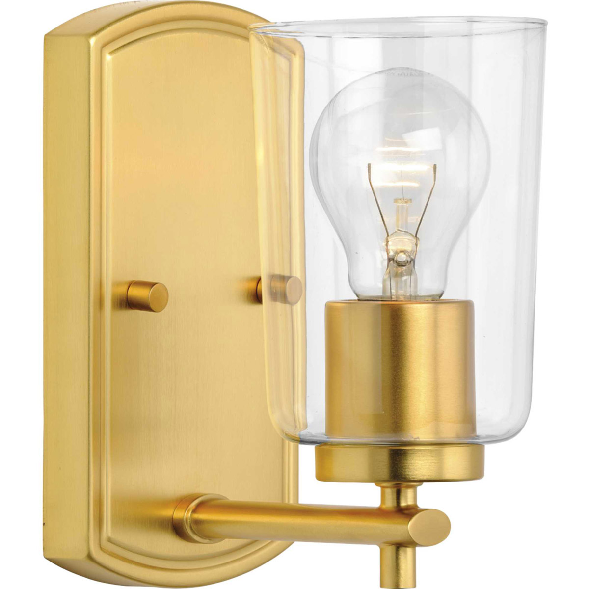 Progress P300154-012 Adley 1 Light 5 inch Satin Brass Bath Vanity Wall Light