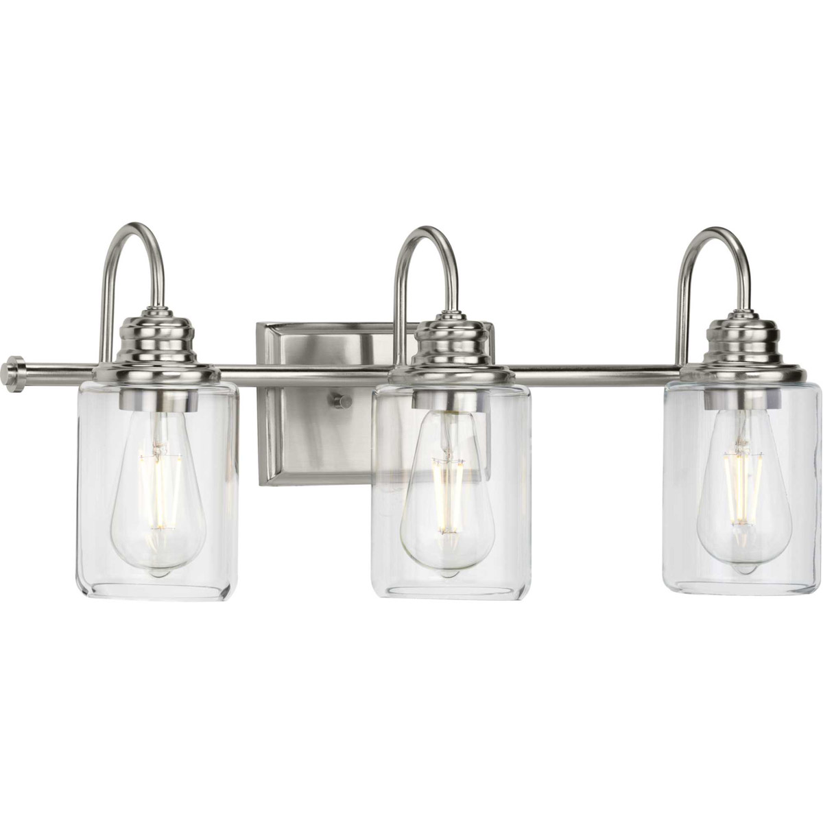 Progress P300322-009 Aiken 3 Light 23 inch Brushed Nickel Bath Vanity Light Wall Light