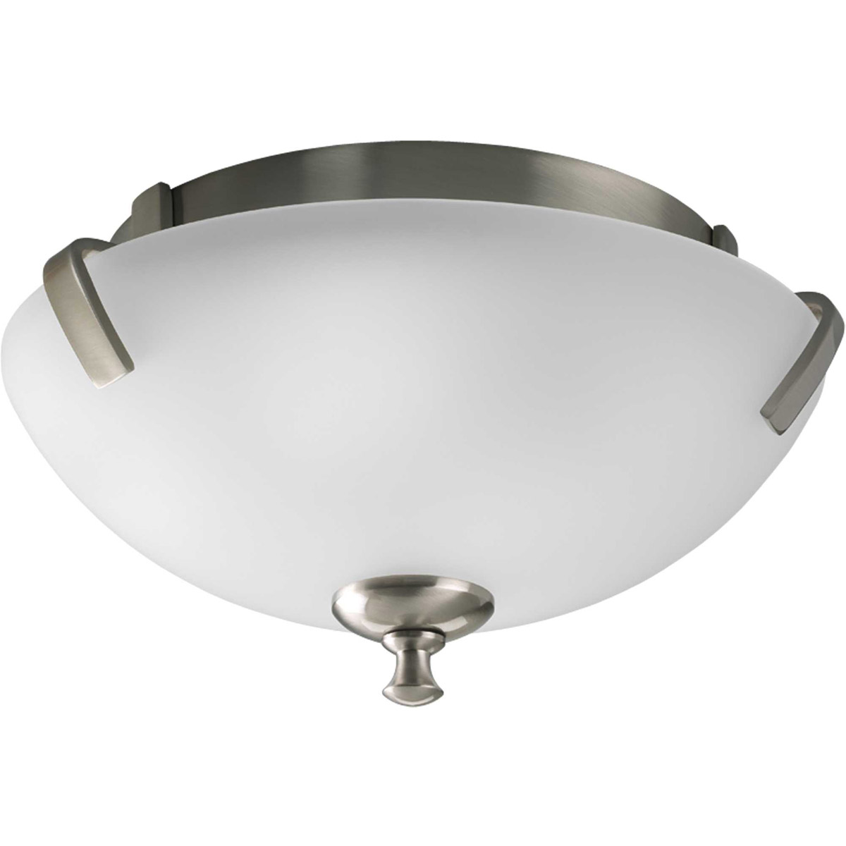 Progress P3290-09 Wisten 2 Light 14 inch Brushed Nickel Flush Mount Ceiling Light in Bulbs Not Included, Standard