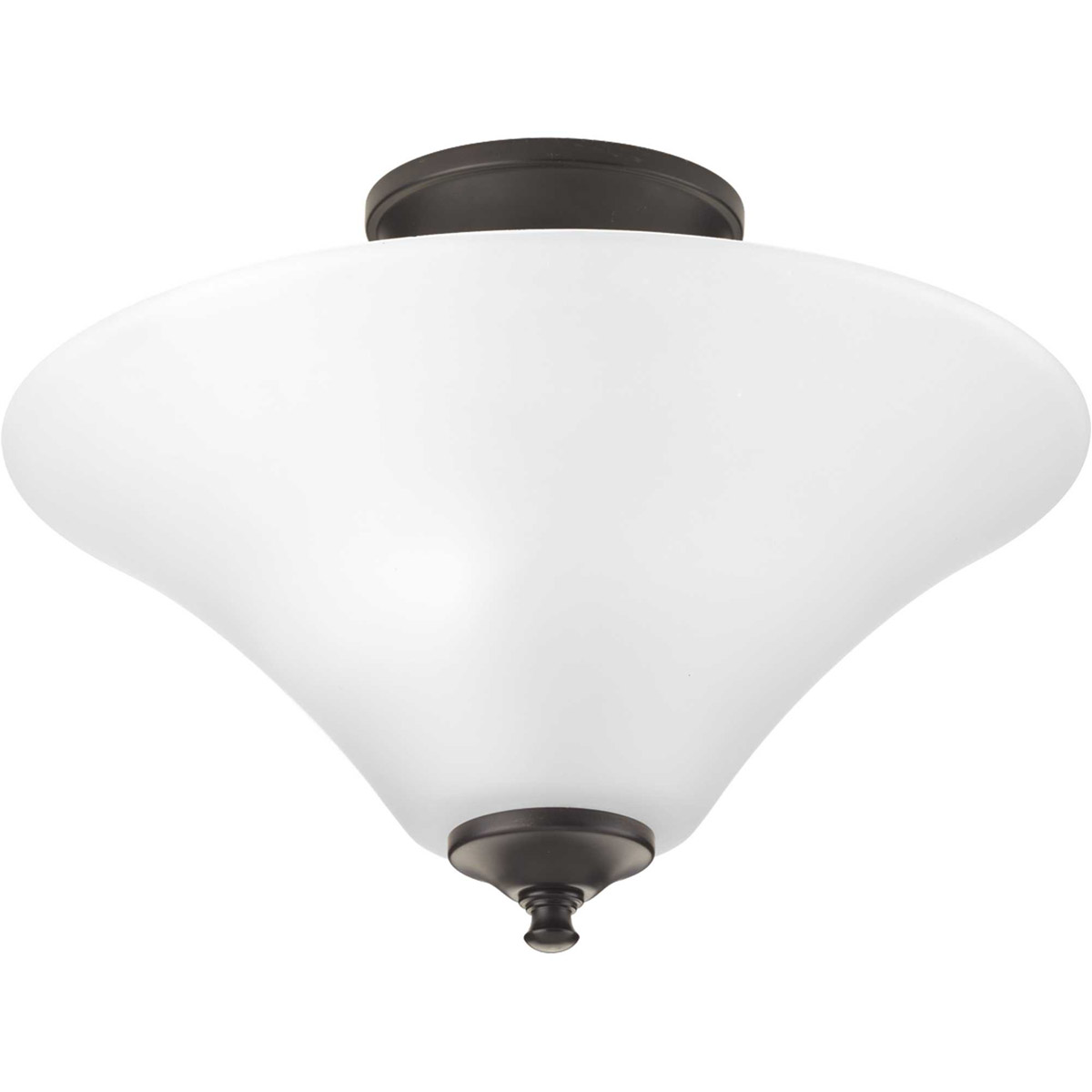 Progress P3855-20W Joy 2 Light 13.31 inch Antique Bronze Semi-Flush Mount Ceiling Light