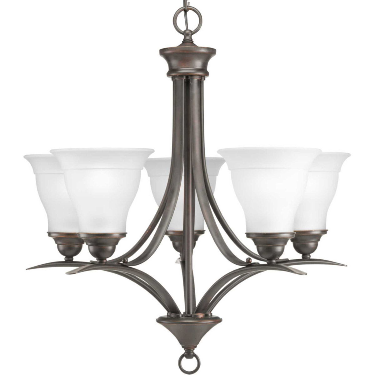 Progress P4328-20 Trinity 5 Light 23 inch Antique Bronze Chandelier Ceiling Light