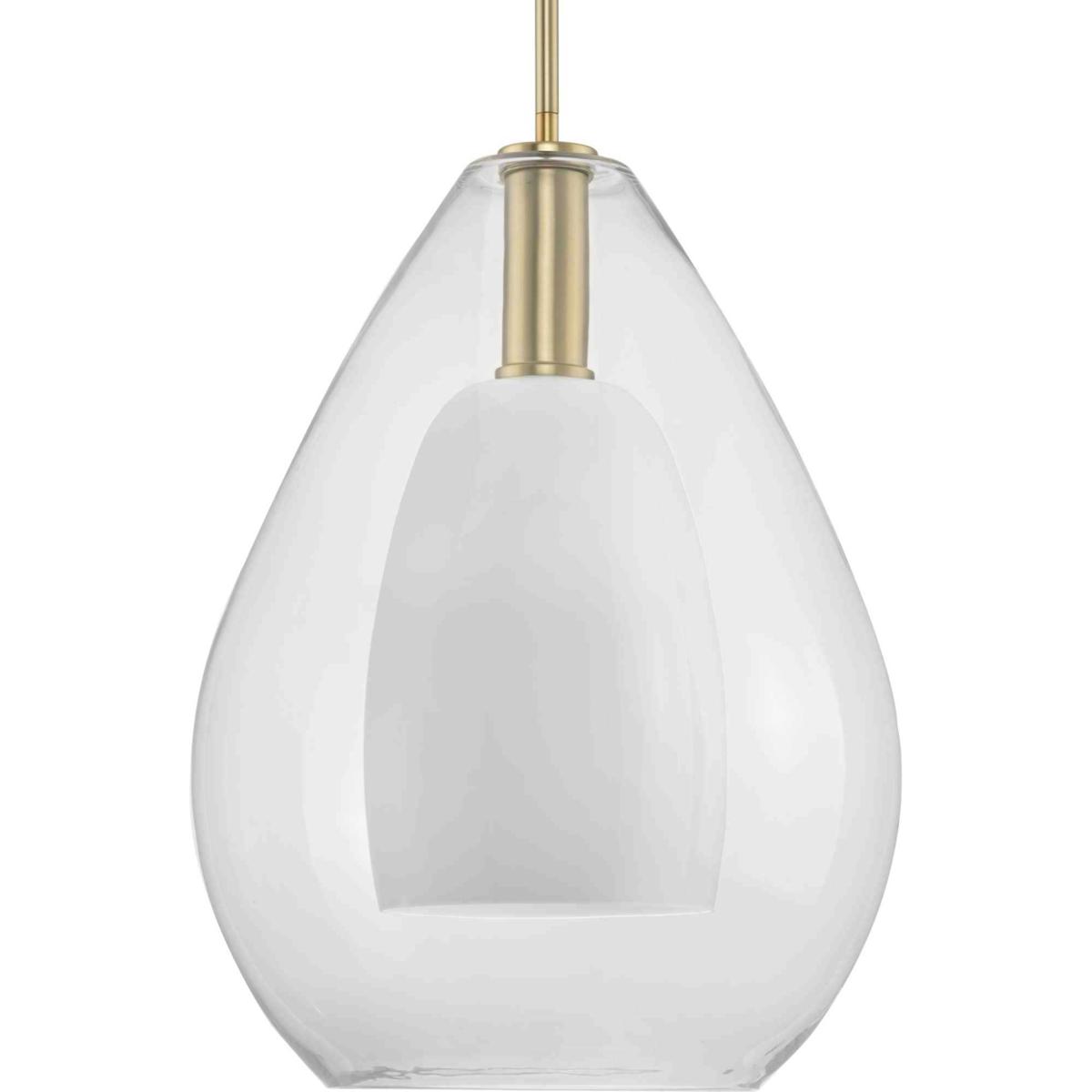 Progress P500439-191 Carillon 1 Light 15 inch Brushed Gold Pendant Ceiling Light