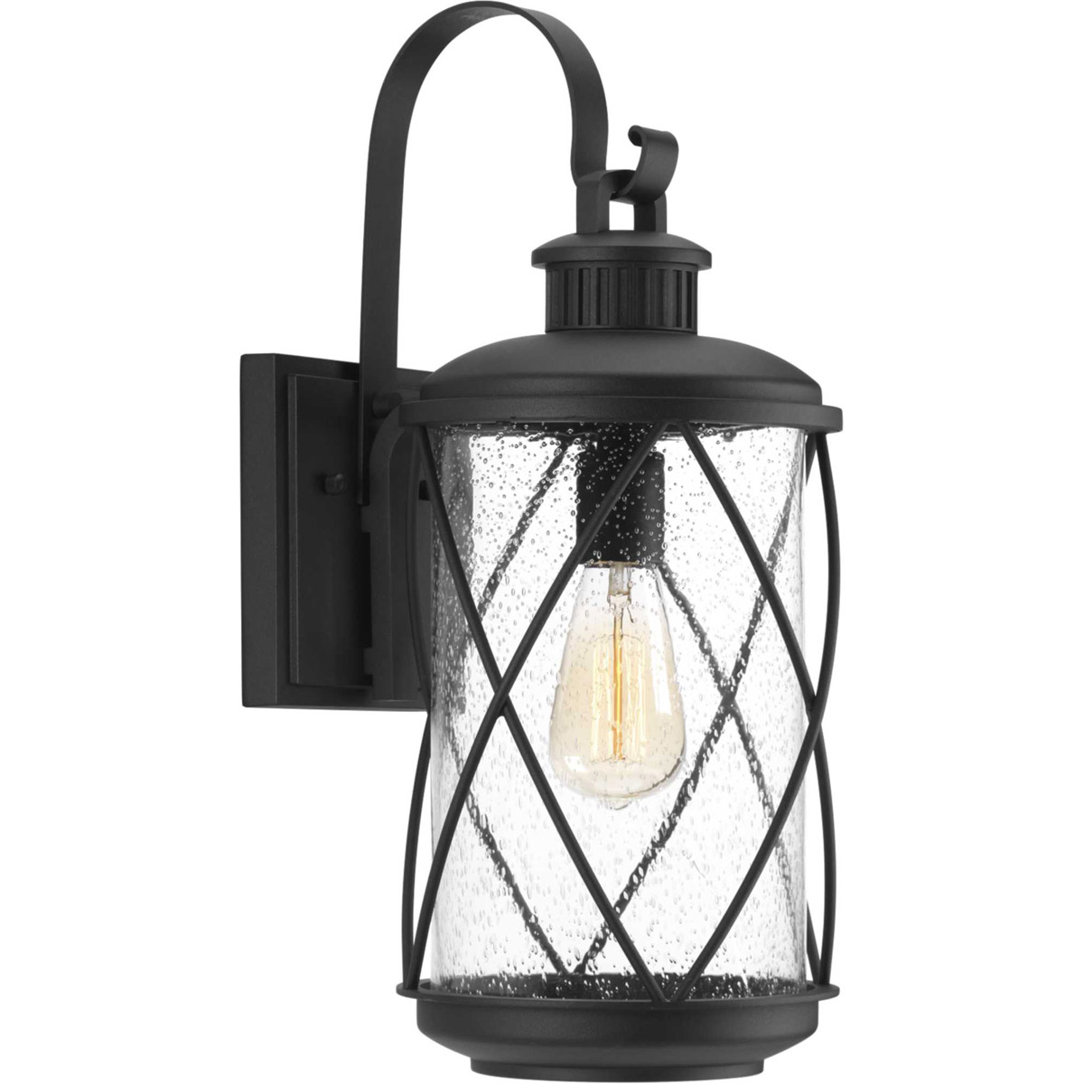 Bowery + Grove 52241-BCSI Garthwaite Ave 1 Light 19 inch Textured Black Outdoor Wall Lantern, Medium