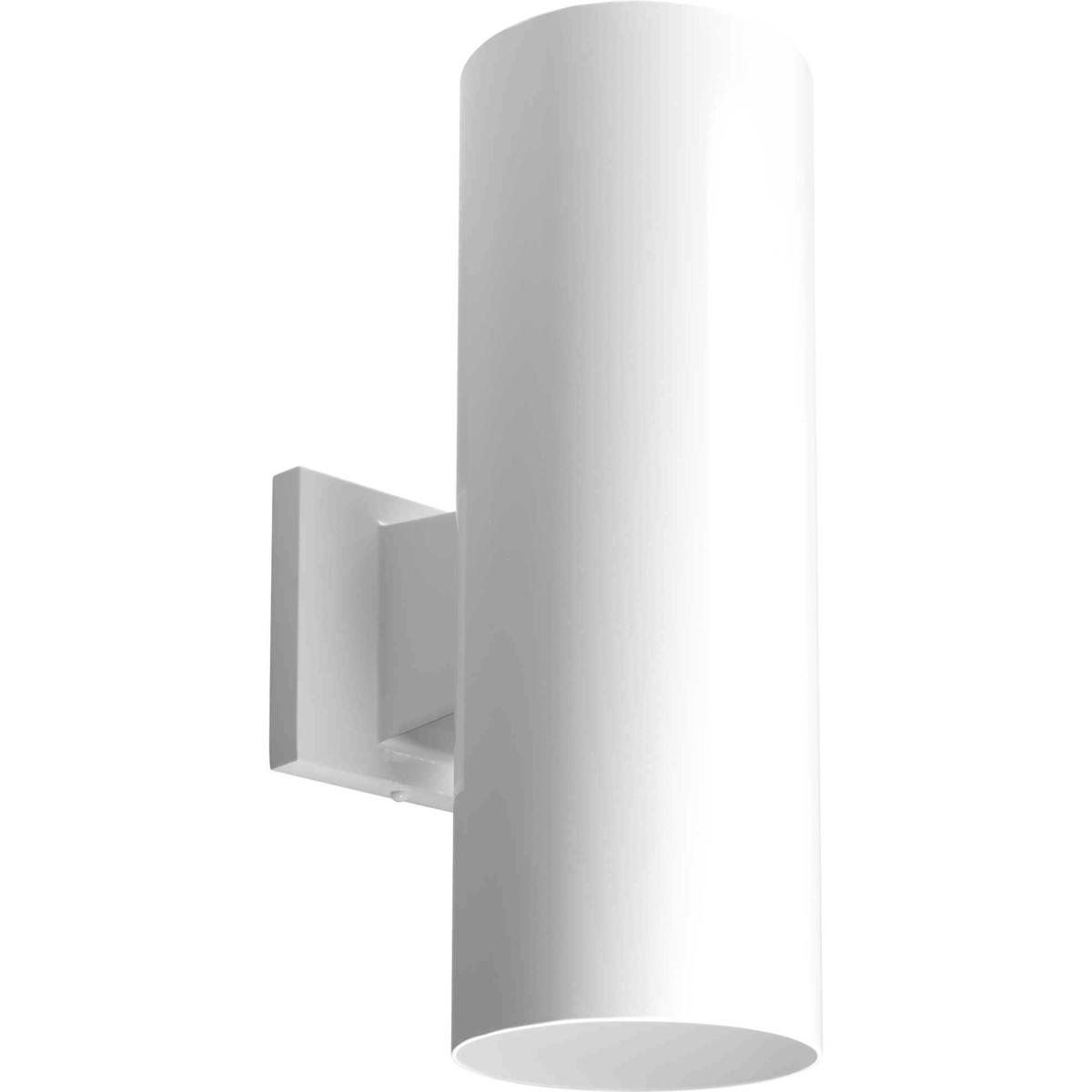 Progress P5675-30/30K Cylinder Outdoor Wall Mount Up/Down Cylinder in White, LED Lamping, Progress LED
