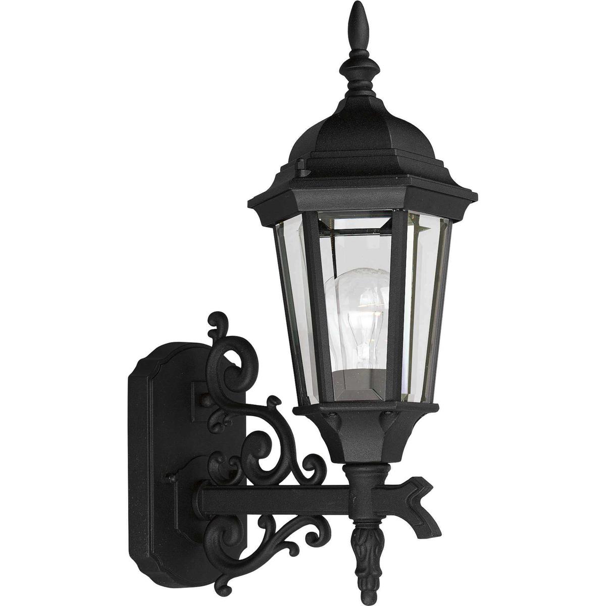 Progress P5681-31 Welbourne 1 Light 17 inch Textured Black Outdoor Wall Lantern, Small