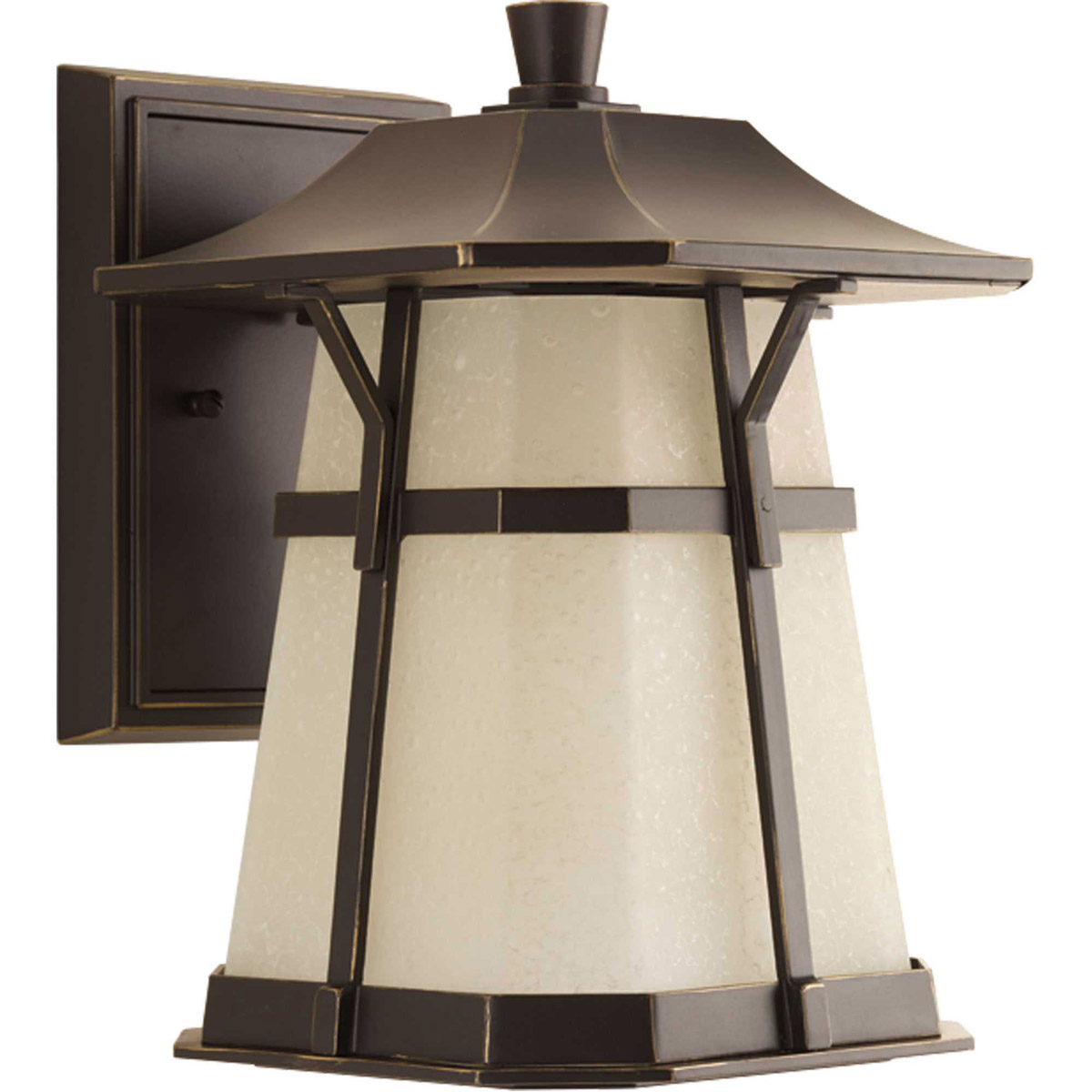 Progress P5750-2030K9 Derby LED LED 11 inch Antique Bronze Outdoor Wall Lantern in Etched Seedy Umber Watermark Glass, Medium, Progress LED