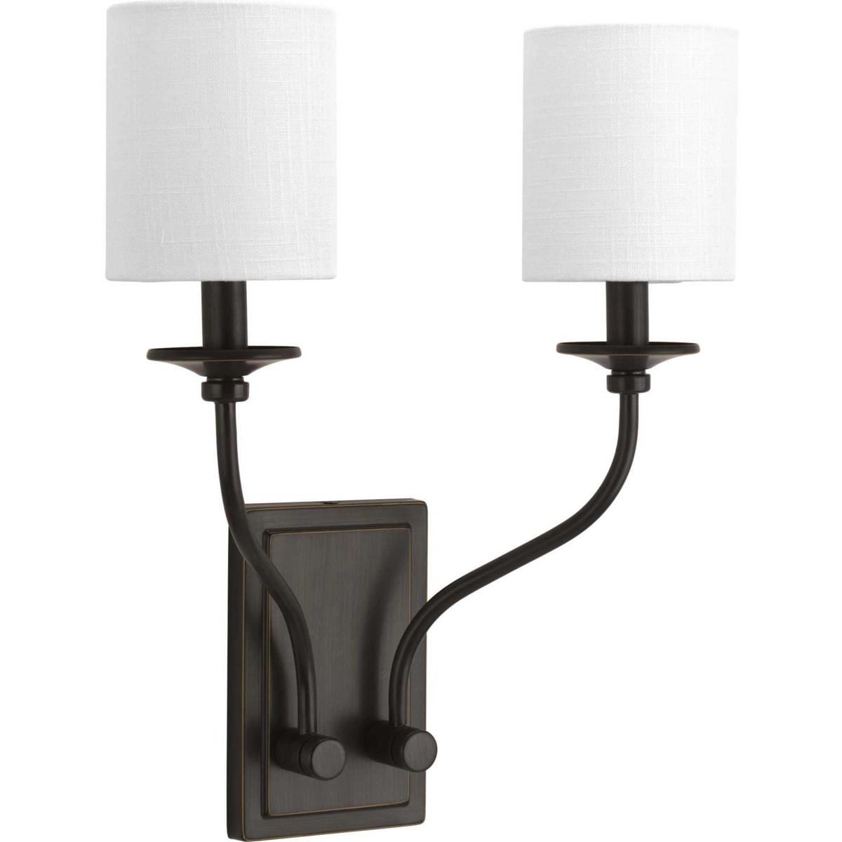 Progress P710019-020 Bonita 2 Light 14 inch Antique Bronze Wall Sconce Wall Light, Design Series