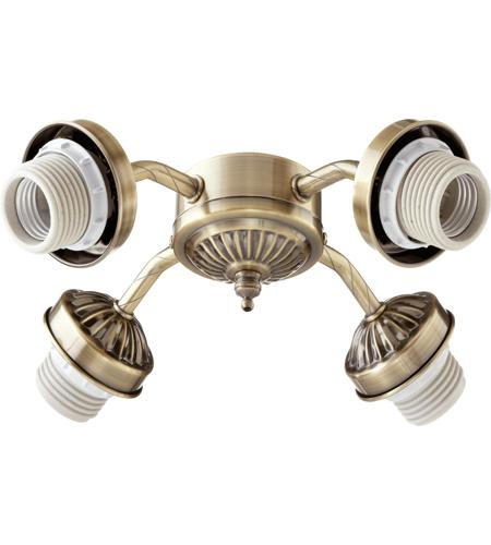 Quorum 2444 804 Signature 4 Light Cfl Antique Brass Fan Light Kit