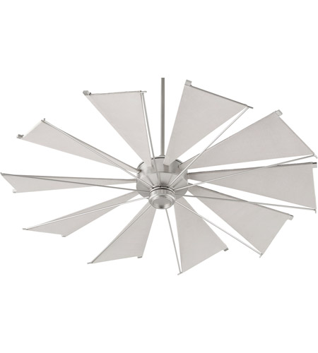 Quorum 66010 65 Mykonos 60 Inch Satin Nickel With Gray Blades Ceiling Fan