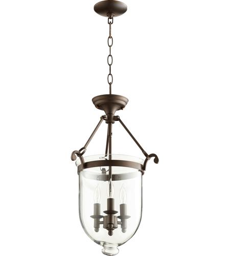 Quorum 6702-3-86 Signature 3 Light 14 inch Oiled Bronze Foyer Light ...