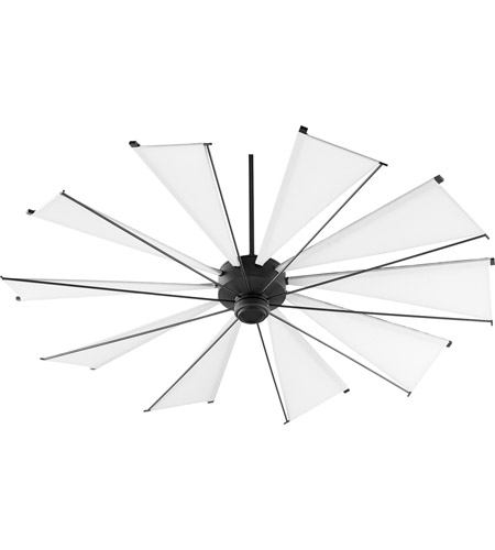 Mykonos 72 Inch Noir With White Blades Ceiling Fan