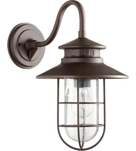Oiled Bronze Quorum 7697-86 Moriarty Outdoor Wall Sconce 100 Watts 1-Light