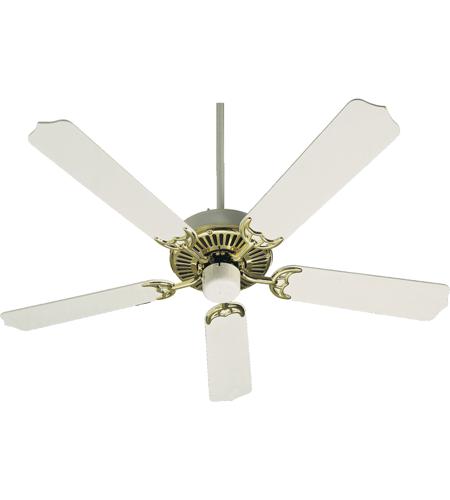 Capri I 52 Inch Polished Brass With White Blades Ceiling Fan In Light Kit Not Included - Polished Brass Ceiling Fan Light