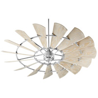 Quorum 197215 9 Windmill 72 Inch Galvanized With Weathered Oak Blades Outdoor Ceiling Fan