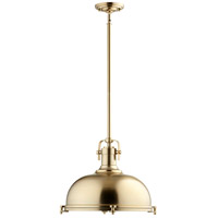 Quorum 804-17-80 Hinge 1 Light 17 inch Aged Brass Pendant Ceiling Light photo thumbnail