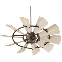 Quorum 95210 86 Windmill 52 Inch Oiled Bronze With Weathered Oak Blades Indoor Ceiling Fan