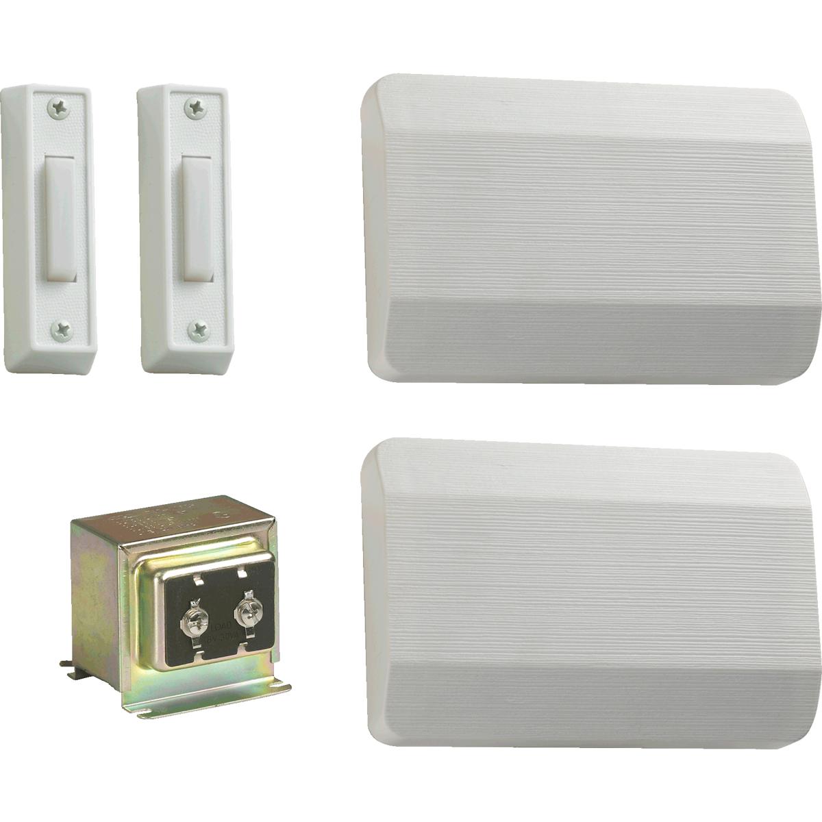 Quorum 102-2-6 Lighting Accessory White Double Entry Chime Doorbell