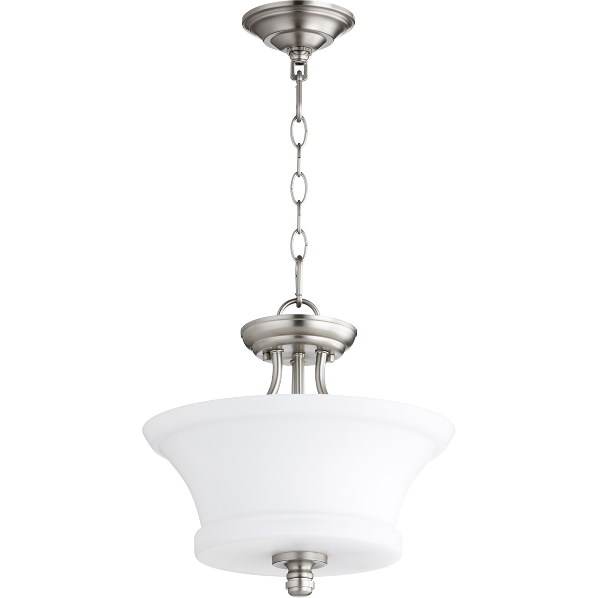 Quorum 2922-13-65 Rossington 2 Light 13 inch Satin Nickel Dual Mount Ceiling Light