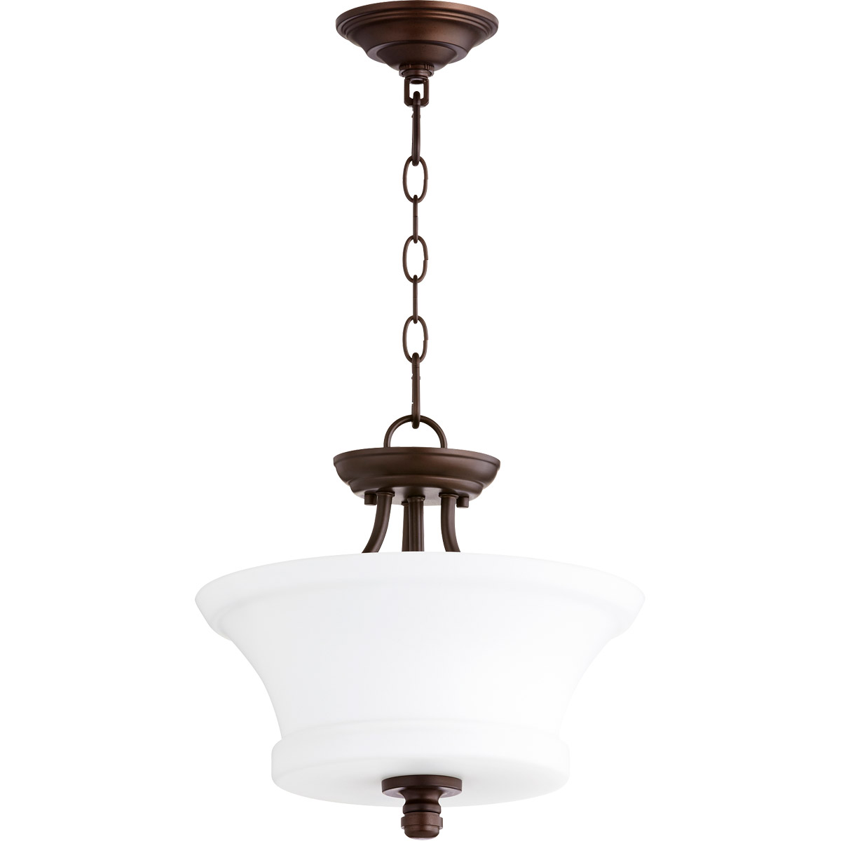 Quorum 29221386 Rossington 2 Light 13 inch Oiled Bronze Dual Mount Ceiling Light