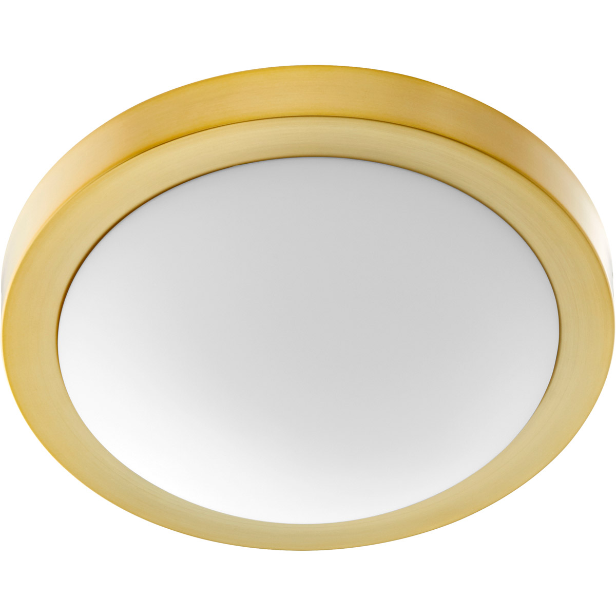 Quorum 35051380 Contempo 2 Light 13 inch Aged Brass Flush Mount Ceiling Light